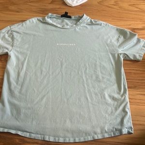 Cropped light blue Missguided shirt